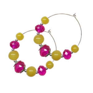 pink-yellow-earrings